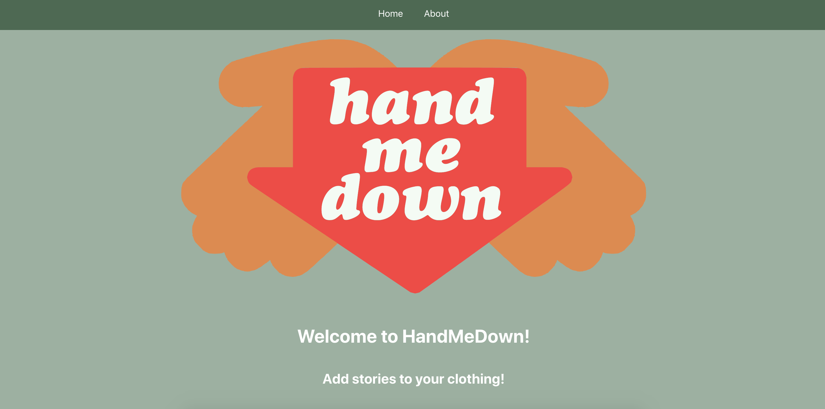 Hand Me Down Landing Page